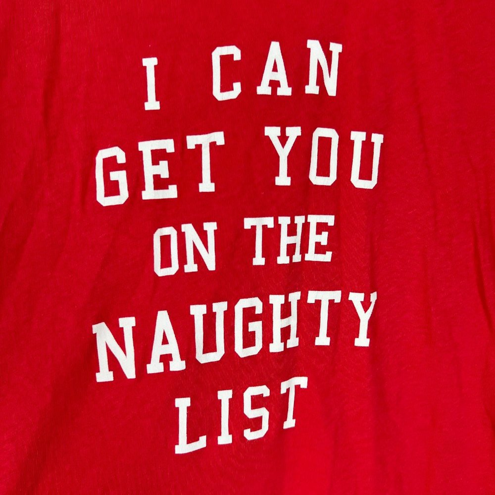 NWOT Wildfox I Can Get You On The Naughty List T-Shirt Christmas Size Small NEW - Picture 6 of 10